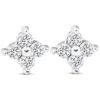 Pompeii3 1/2ct Diamond Eight-stone Star Burst Studs 14k White Gold In Silver