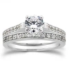 Pompeii3 1/2ct Diamond Engagement Matching Wedding 14k White Gold Ring Set In Multi