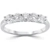 Pompeii3 1/2ct Diamond Five Stone Wedding Ring 14k White Gold In Multi