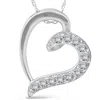 Pompeii3 1/2ct Diamond Heart Pendant 10k White Gold In Silver