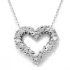 Pompeii3 1/2ct Diamond Heart Pendant 14k White Gold In Multi