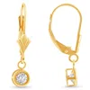 Pompeii3 1/2ct Diamond Lab Grown Dangle Lever Back Hoop Earrings 14k Yellow Gold In Gold