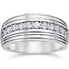 Pompeii3 1/2ct Diamond Men's Wedding Ring White, Yellow, Rose Gold Or Platinum Lab Grown In Multi