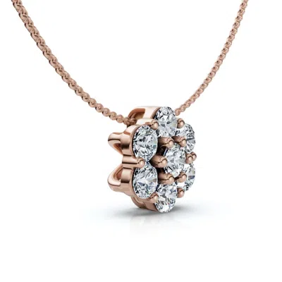 Pompeii3 1/2ct Diamond Pendant Women's Necklace 14k Gold Lab Grown In Multi