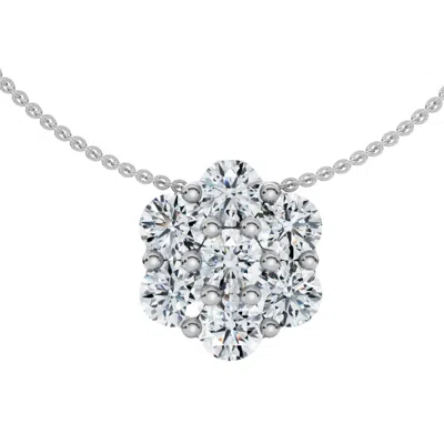 Pompeii3 1/2ct Diamond Pendant Women's Necklace 14k Gold Lab Grown In White