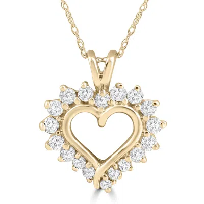 Pompeii3 1/2ct Diamond Petite Diamond Pendant Necklace In 14k White, Yellow, Or Rose Gold In Multi