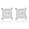 Pompeii3 1/2ct Diamond Princess Cut Square Round Cut Lab Grown Diamond Earrings Gold In Multi