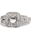 Pompeii3 1/2ct Diamond Semi Mount Antique Engagement Setting In Multi
