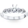 Pompeii3 1/2ct Diamond Semi Mount Engagement Ring 14k White Gold Round Setting In Multi