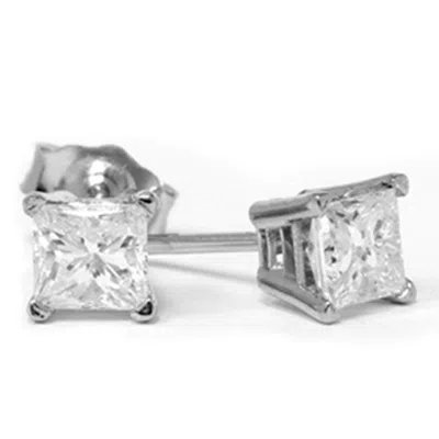 Pompeii3 1/2ct Diamond Studs 14k White Gold In Multi