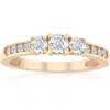 Pompeii3 1/2ct Diamond Three Stone Ring 14k Yellow Gold In Multi