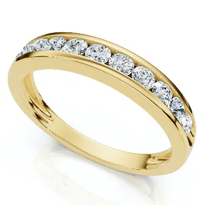 Pompeii3 1/2ct Diamond Wedding Ring Channel Set Lab Grown Ef/vs In Multi