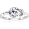 Pompeii3 1/2ct Everlong Round Diamond Solitaire Knot Ring 14k White Gold In Multi