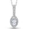 Pompeii3 1/2ct Fancy Marquise Pave Halo Diamond Solitaire Pendant 14k White Gold In Multi