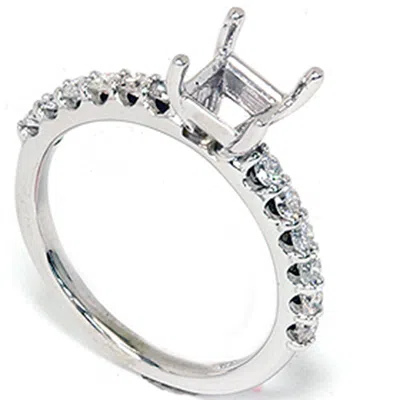 Pompeii3 1/2ct Half Eternity Diamond Ring Setting 14k White Gold In Multi