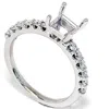 Pompeii3 1/2ct Half Eternity Diamond Ring Setting 14k White Gold In Silver