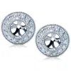 Pompeii3 1/2ct Halo Diamond Earring Jackets 14k White Gold (2-5mm) In Multi