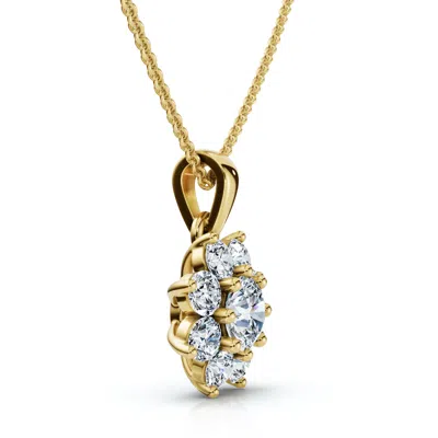 Pompeii3 1/2ct Lexi Diamond Pendant 14k Gold 18" Necklace Lab Grown Ef/vs