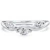 Pompeii3 1/2ct Marquise Diamond Contour Wedding Guard Ring Womens Band 14k Gold Lab Grown In Multi