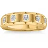 Pompeii3 1/2ct Men's 5-stone Diamond Ring In 10k Yellow Gold In Multi
