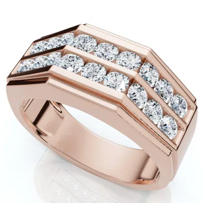 Pompeii3 1/2ct Men's Diamond High Polished Wedding Ring Lab Grown Anniversary Band In Multi