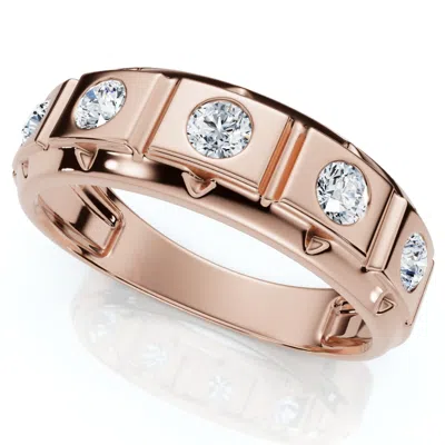 Pompeii3 1/2ct Men's Diamond High Polished Wedding Ring Lab Grown Anniversary Band In Multi