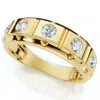 Pompeii3 1/2ct Men's Diamond High Polished Wedding Ring Lab Grown Anniversary Band In Silver