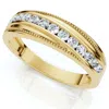 Pompeii3 1/2ct Men's Diamond Wedding Anniversary Ring 10k Gold Lab Grown Channel Set In Silver