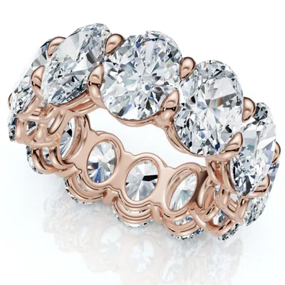Pompeii3 12ct Oval Diamond Eternity Ring 14k Gold Or Platinum Wedding Band Lab Grown In Multi