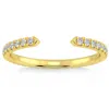 Pompeii3 1/2ct Pave Diamond Open Wedding Ring 14k Gold Stackable Band Lab Grown In Multi