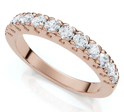 Pompeii3 1/2ct Pave Diamond Wedding Anniversary Stackable Ring Gold Lab Grown In Multi