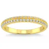 Pompeii3 1/2ct Pave Diamond Wedding Ring 14k Gold Stackable Band Lab Grown In Silver