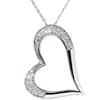 Pompeii3 1/2ct Pave Real Diamond Heart Shape White Gold Pendant In Multi