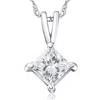 Pompeii3 1/2ct Princess Cut Solitaire Diamond Pendant Necklace In 14k Gold Lab Grown In Multi
