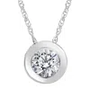 Pompeii3 1/2ct Round Bezel Solitaire Diamond Pendant Necklace 14k White Gold In Multi