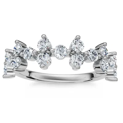 Pompeii3 1/2ct Round Diamond Wedding Ring Stackable Wedding Band 14k Gold Lab Grown In Transparent