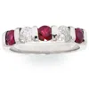 Pompeii3 1/2ct Ruby & Diamond Wedding Anniversary 14k White Gold Ring In Multi