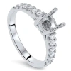 Pompeii3 1/2ct Si Diamond Engagement Ring Mount 14k White Gold In Silver