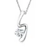 Pompeii3 1/2ct Solitaire Round Moissanite 10k White Gold Pendant & Chain Womens Jewelry In Multi