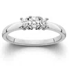 Pompeii3 1/2ct Three Stone Diamond Ring 14k White Gold In Silver
