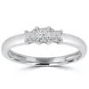 Pompeii3 1/2ct Three Stone Princess Cut Diamond Ring 14k White Gold In Multi