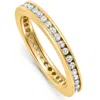 Pompeii3 1/2ct Tw Channel Set Lab Grown Diamond Eternity Wedding Stackable Ring 14k Gold In Silver