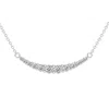 Pompeii3 1/2ct Tw Diamond Graduated Bar Necklace 14k Gold Lab Grown Pendant 28mm In Multi