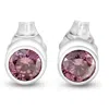 Pompeii3 1/2ct Tw Pink Diamond Bezel Studs 14k White Gold In Purple