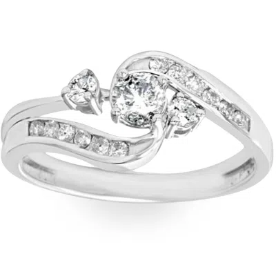 Pompeii3 1/2ct Twist Diamond Engagement Wedding Ring Set 14k White Gold In Multi