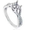 Pompeii3 1/2ct Twist Diamond Ring Setting 14k White Gold In Silver