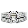 Pompeii3 1/2ct Vintage Heirloom Diamond Ring Set 14k White Gold In Silver