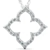 Pompeii3 1/3 Ct Diamond Floral Designer Pendant 14k White Gold In Multi