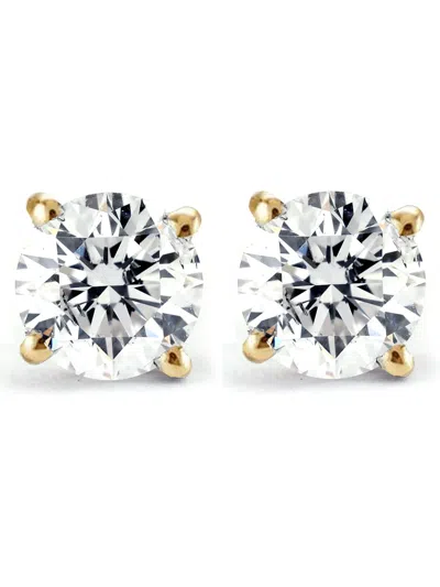 Pompeii3 1/3 Ct Tdw Diamond Studs Available In 14k White Or Yellow Gold In Blue