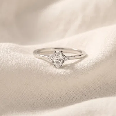 Pompeii3 1/3 Marquise Diamond Engagement Ring 10k White Gold In Multi